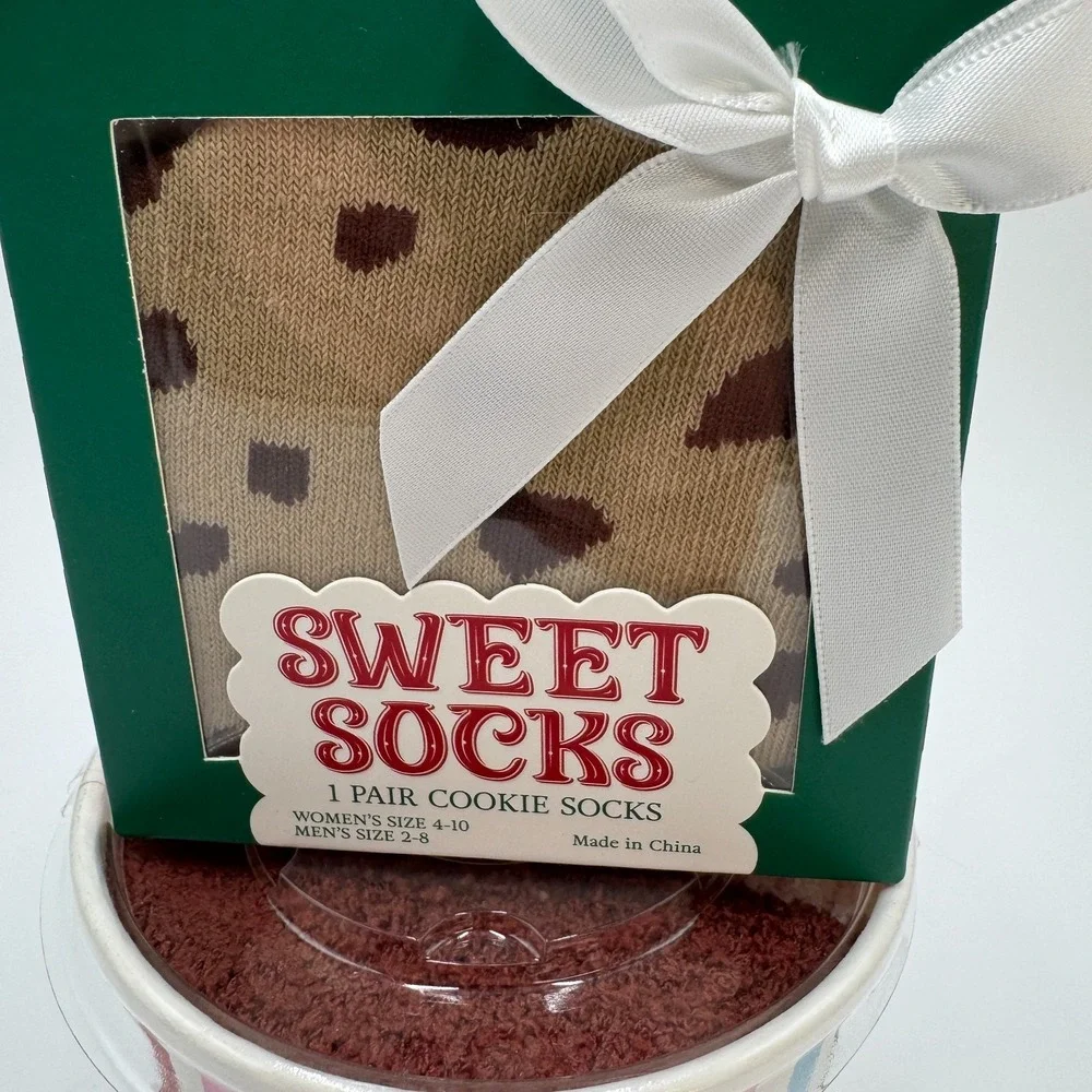 Sweet Socks 2 Pair Ice Cream Cookie‎ Novelty Socks Gift Set NEW